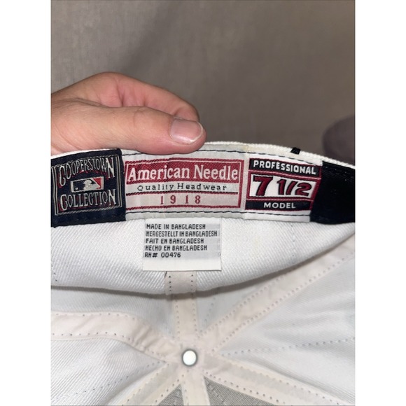 American Needle Cooperstown Collection MLB LA Dodgers White W/Blue Stripe Hat - Picture 7 of 7